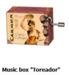 Hand Crank Musik Box Fridolin Carmen Toreador